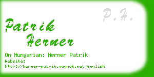 patrik herner business card